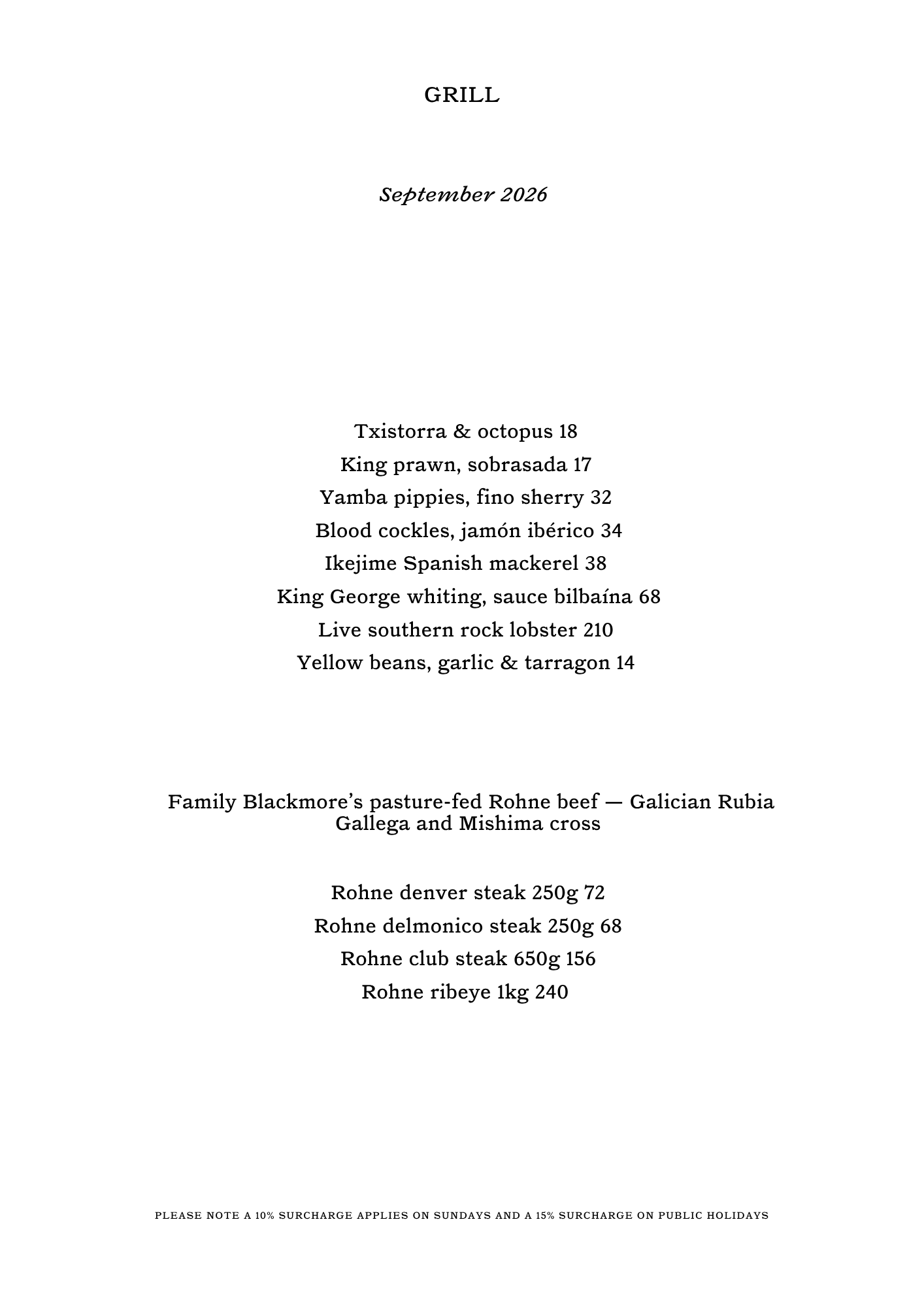 A LA CARTE