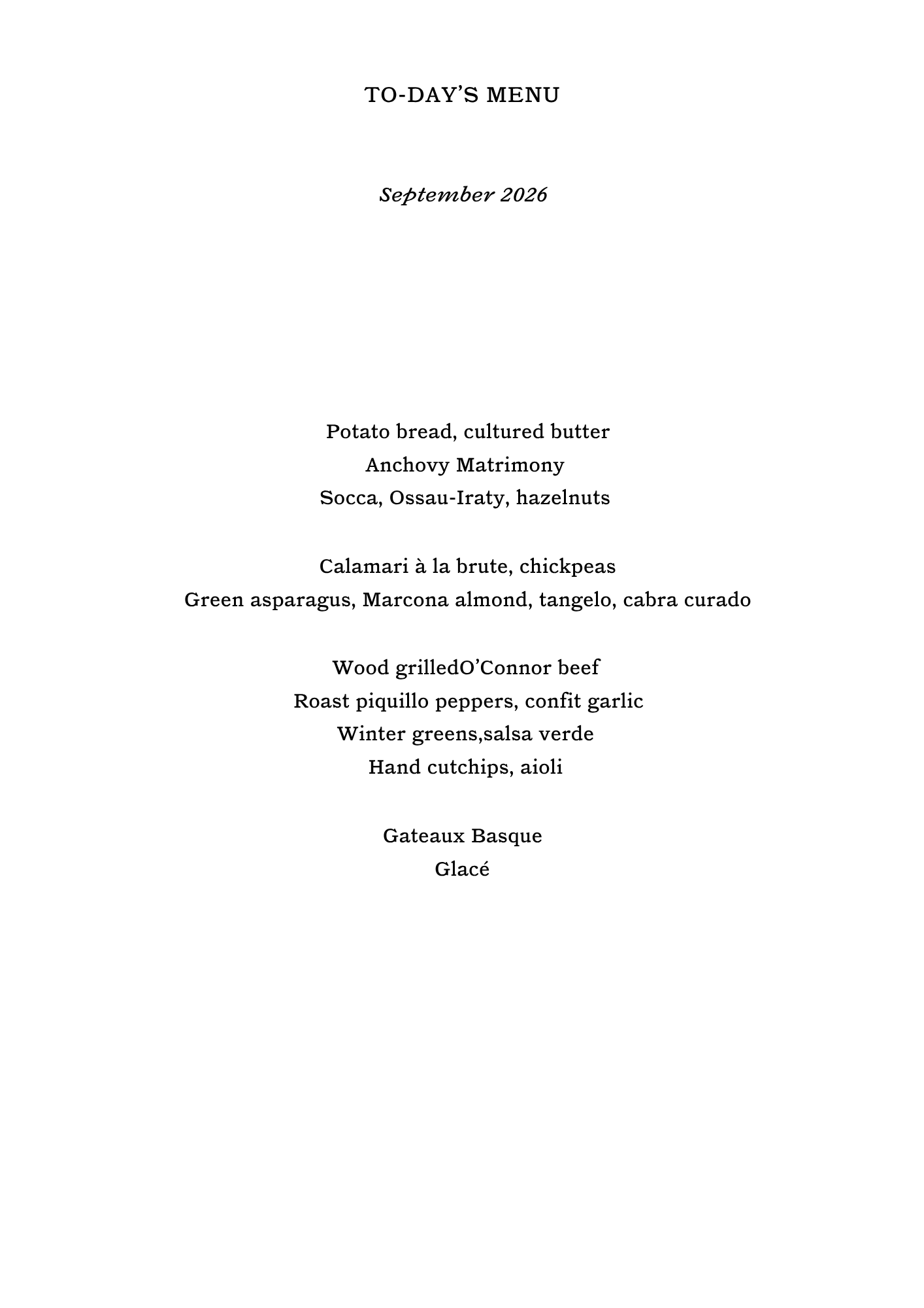 SET MENU