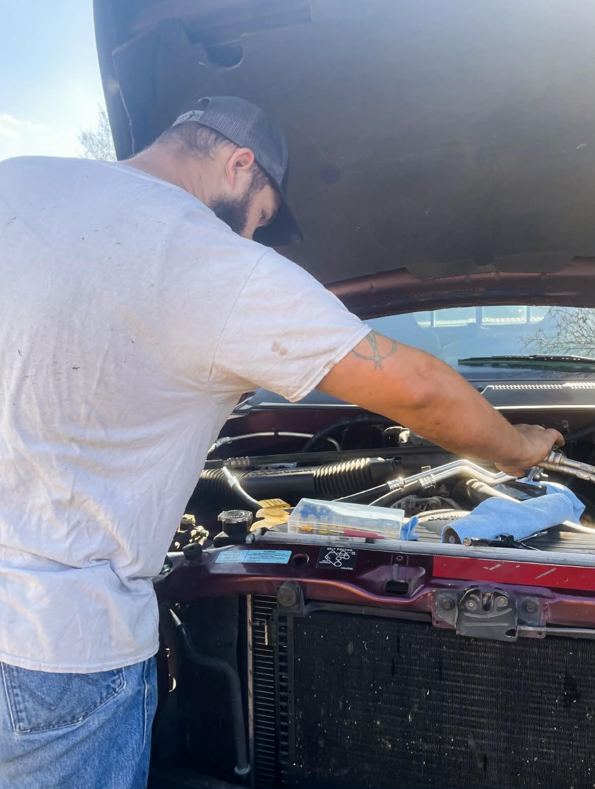Successfully completed an A/C line repair on a 2001 Dodge Ram 1500