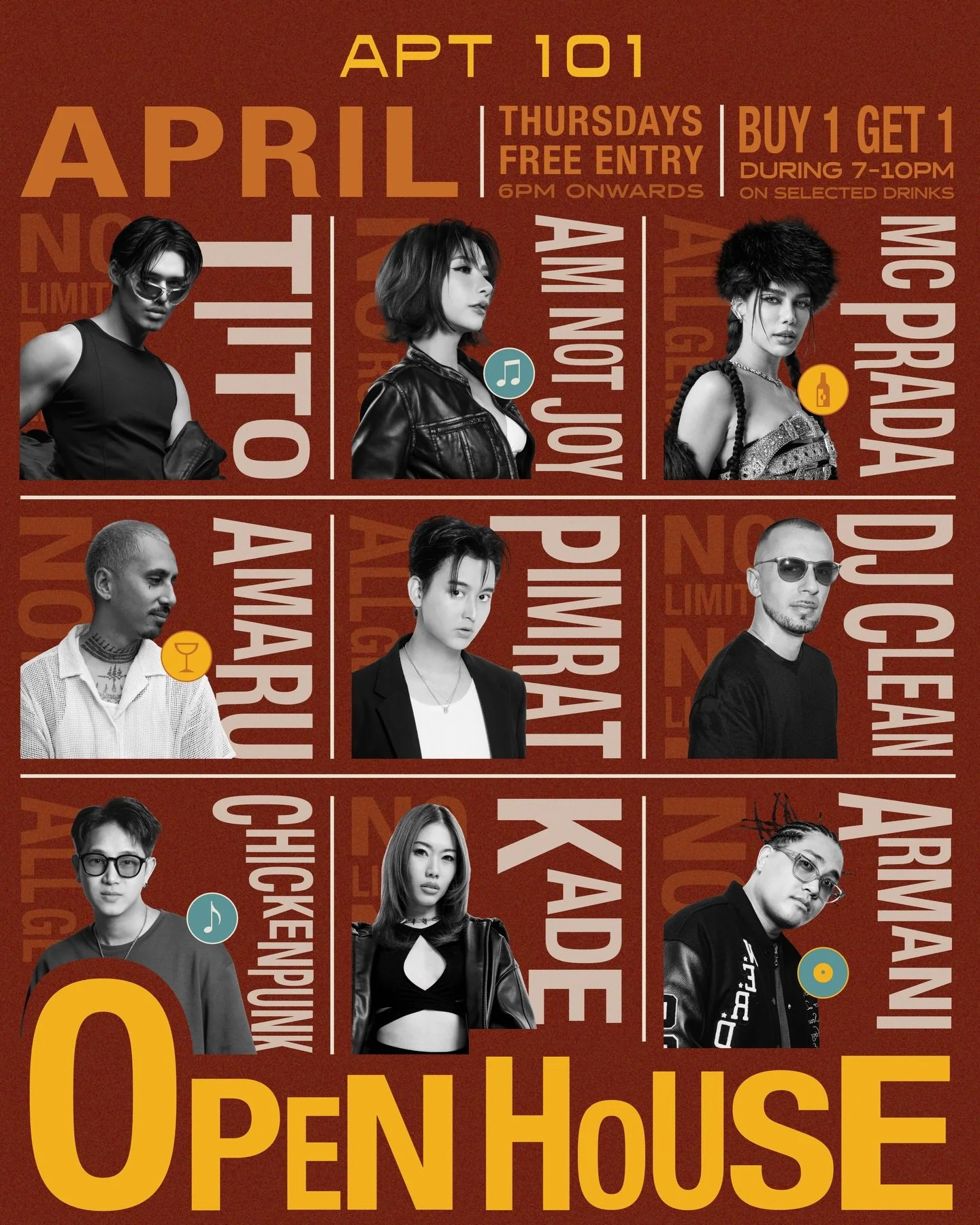 Thursday nights just got reckless at @apt101club. 

This month&rsquo;s headliners are straight fire&mdash;bringing the city&rsquo;s sharpest open format selectors under one roof. From hip hop to house, Baile Funk to bangers, expect zero rules and max
