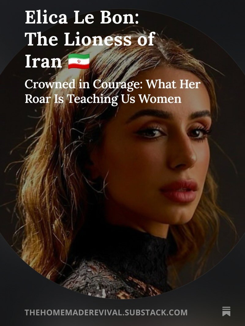 Today, girlies want to trend, yet this woman seems to want to recalibrate history.

Elica Le Bon represents something our age is not used to seeing: steady, unapologetic feminine power with no need for validation. She simply owns her moral clarity in