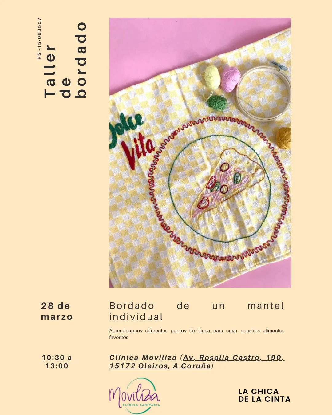 Taller de bordado mantel individual