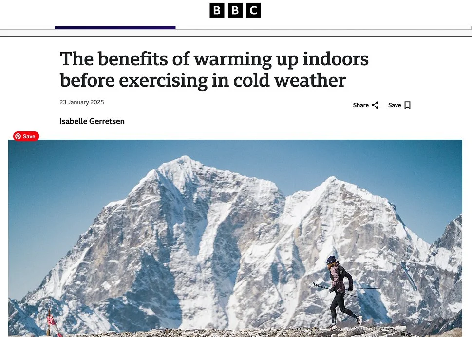 The benefits of warming up indoors before exercising in cold weather - BBC