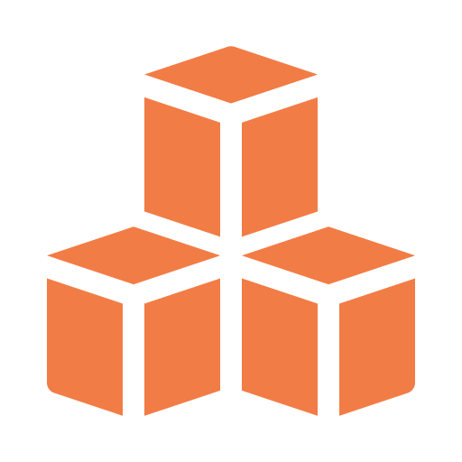 Stylized illustration of four orange cubes arranged in a geometric pattern.