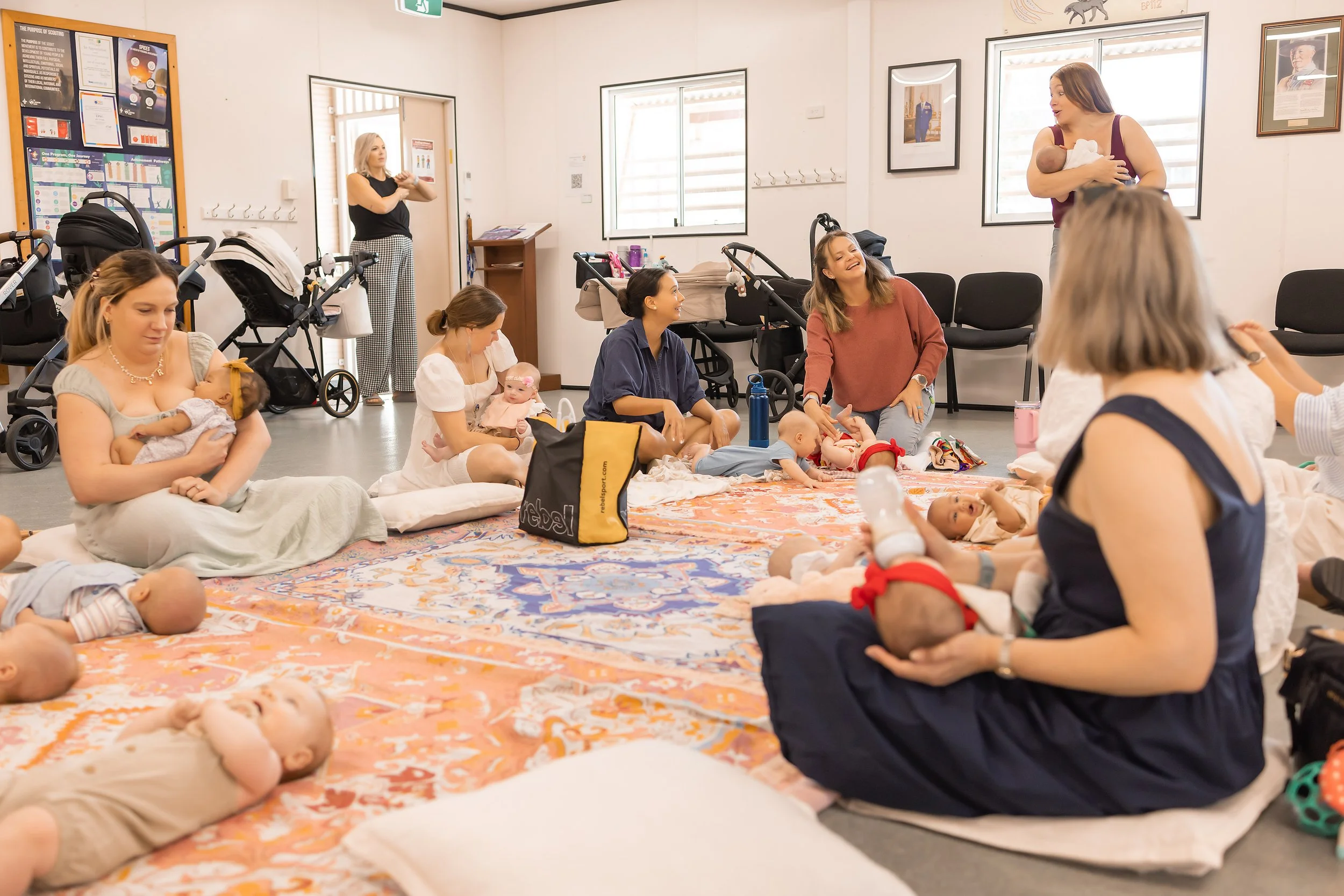 North Brisbane mums group getting support from a postpartum guest speaker