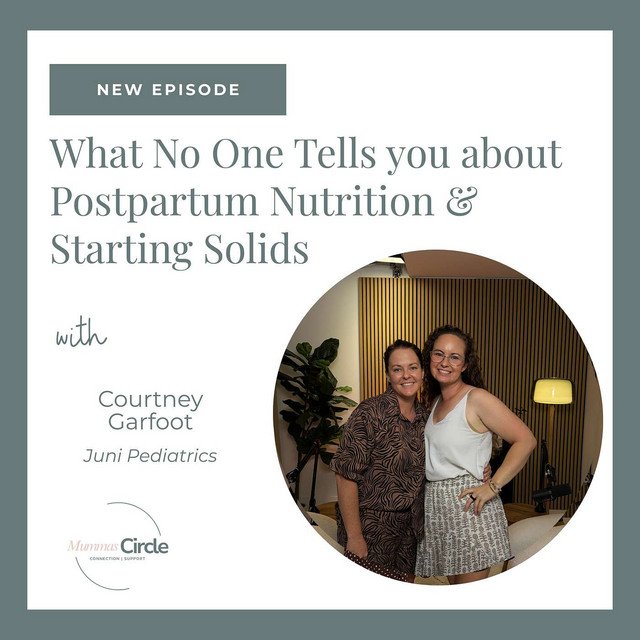 Rashelle sat down with Courtney Garfoot from Juni Pedeatrics and talked about postnatal depletion and starting solids.