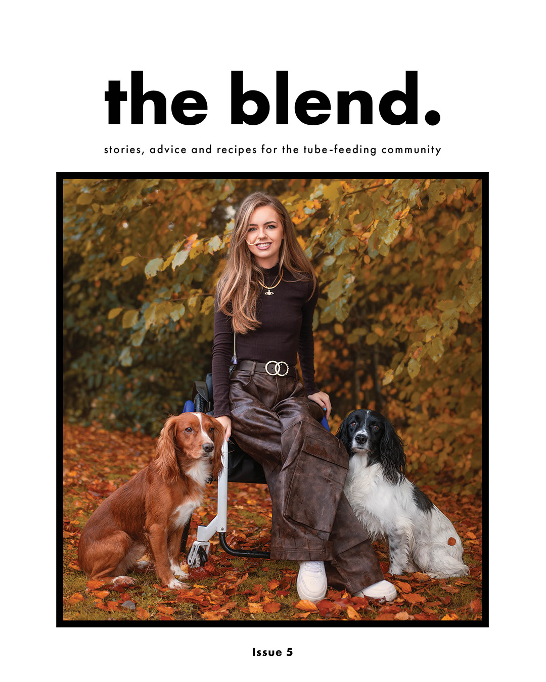 The Blend magazine cover, a lifestyle publication for the tube-feeding community
