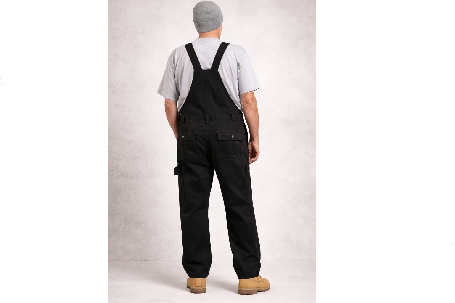 salopette en coton noir resistant pour homme.webp