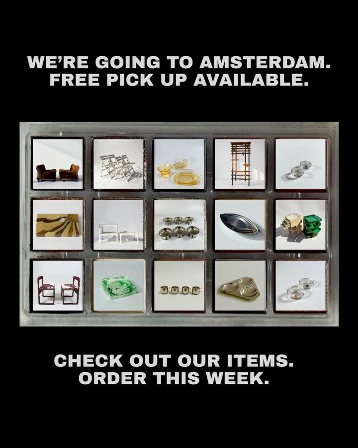 We&rsquo;re driving to Amsterdam next week. Order this week on daily-design.eu and choose pickup at checkout for next week.

DM for more info.

#dailydesign #amsterdam #vintagefurniture #italiandesign #midcentury