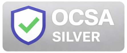 OCSA Silver certification badge with a shield and checkmark