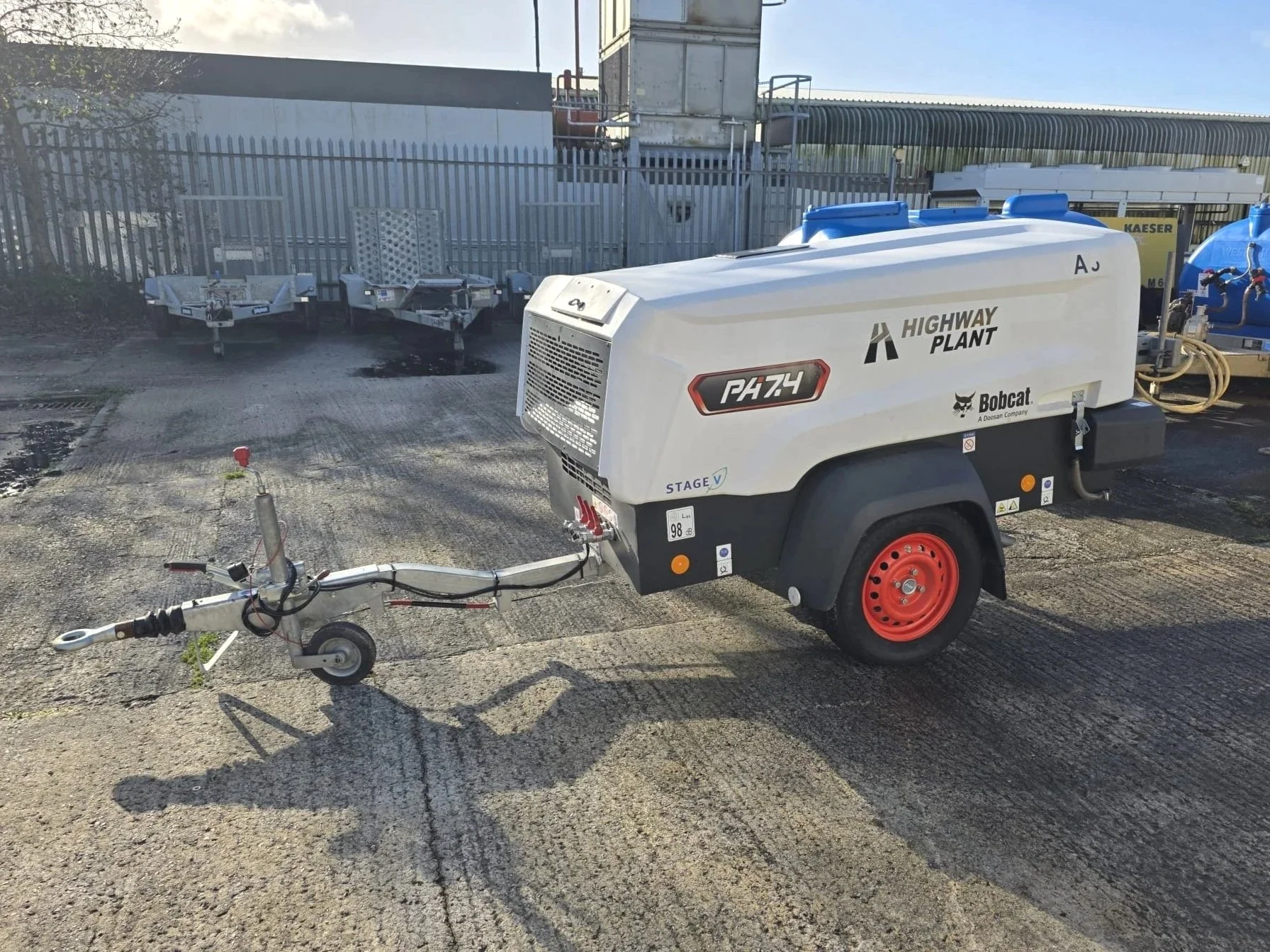 A portable air compressor for hire in Cornwall and Devon