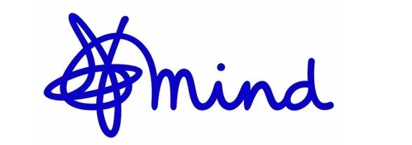 A blue, handwritten-style logo with a scribbled head and the word 'mind' written below.