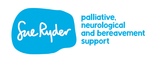 Logo for Sue Ryder, providing palliative, neurological, and bereavement support.
