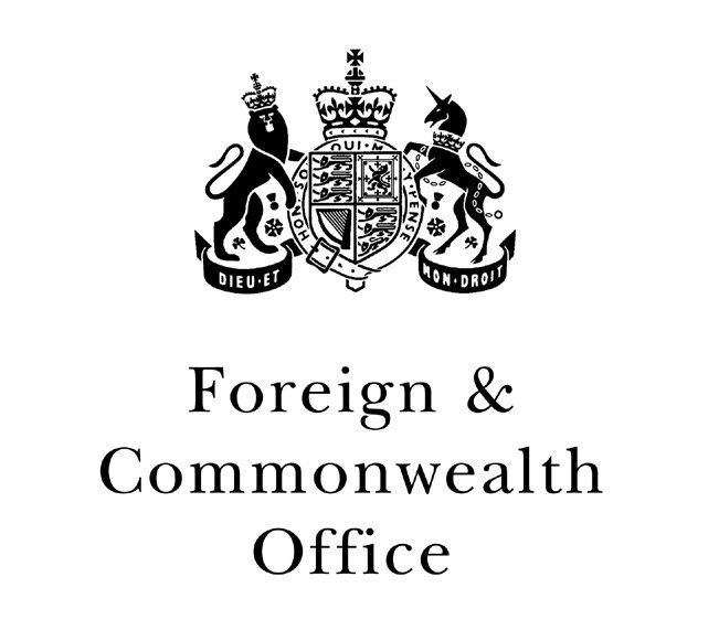 British coat of arms above text that reads "Foreign & Commonwealth Office."