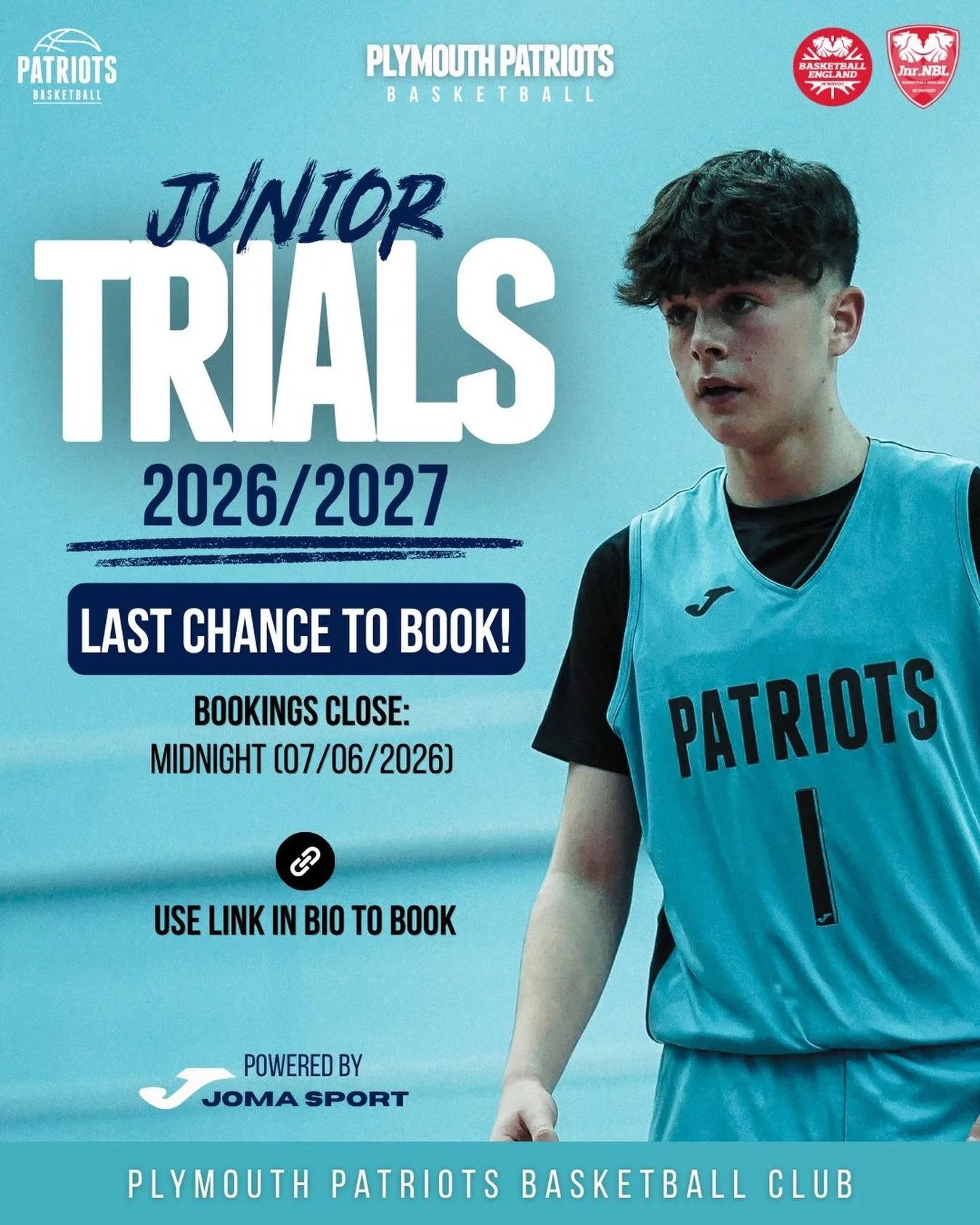 Last chance to sign up for our 2026/27 season trials!

If you&rsquo;re hoping to try out for one of our development teams next season - you MUST register by Sunday night. 

FREE trials are taking place from June 15 for two weeks at Marjon, with sessi