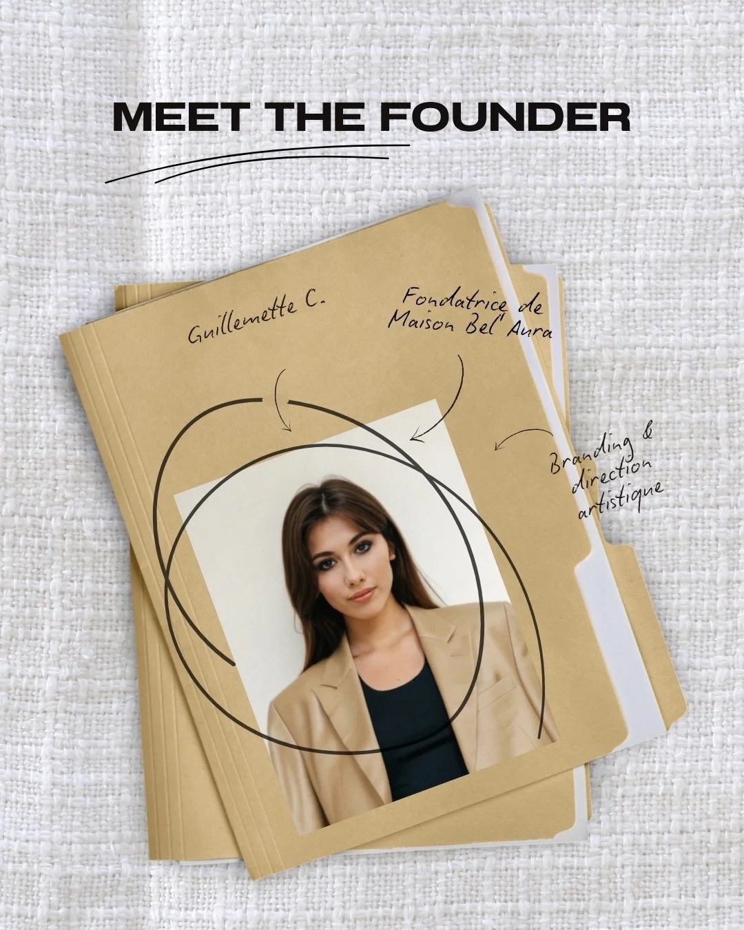 Le dossier de la fondatrice est ouvert ! 📂✨

Enchant&eacute;e, moi c&rsquo;est Guillemette .

Avant @maisonbelaura_officiel , il y a eu le packaging, o&ugrave; j&rsquo;ai appris la pr&eacute;cision d&rsquo;un pli. Puis le luxe, o&ugrave; j&rsquo;ai 