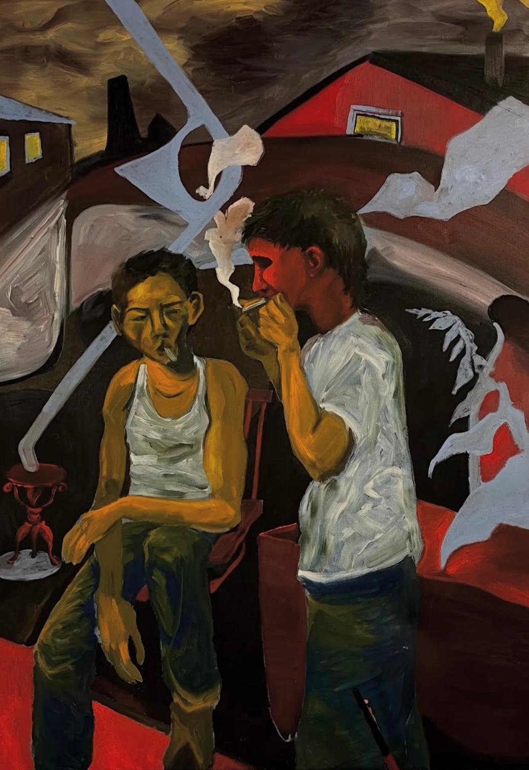 I ragazzi di Belforte
60x80cm olio su tela
Milano
Atelier Crespi Brera, mostra Turbe Giovanili 2026