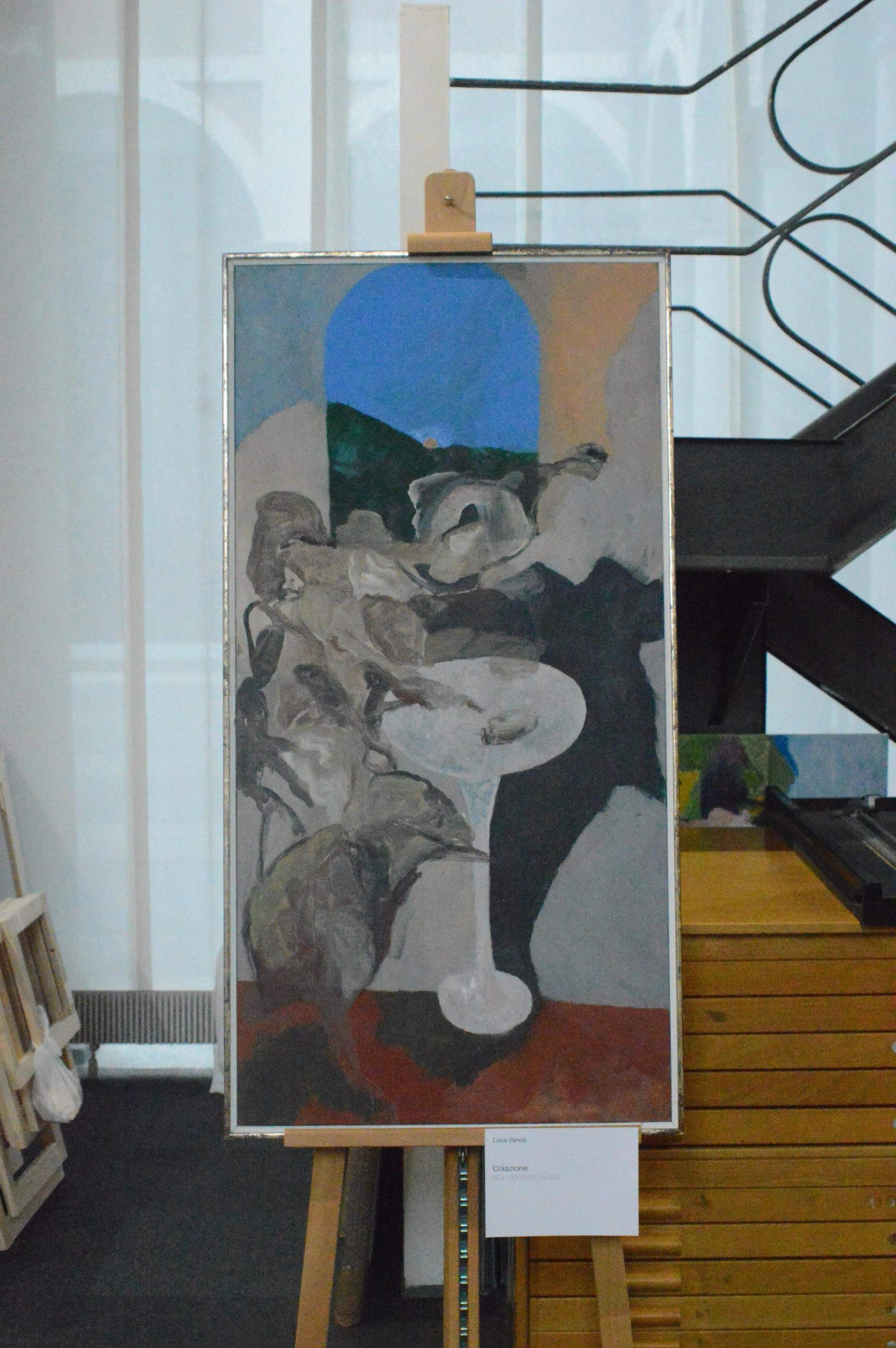 Colazione
60x120 cm, olio su tela
Milano
Atelier Crespi Brera, mostra Turbe Giovanili 2026