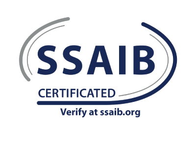 SSAIB Certified logo with website link at ssai.org