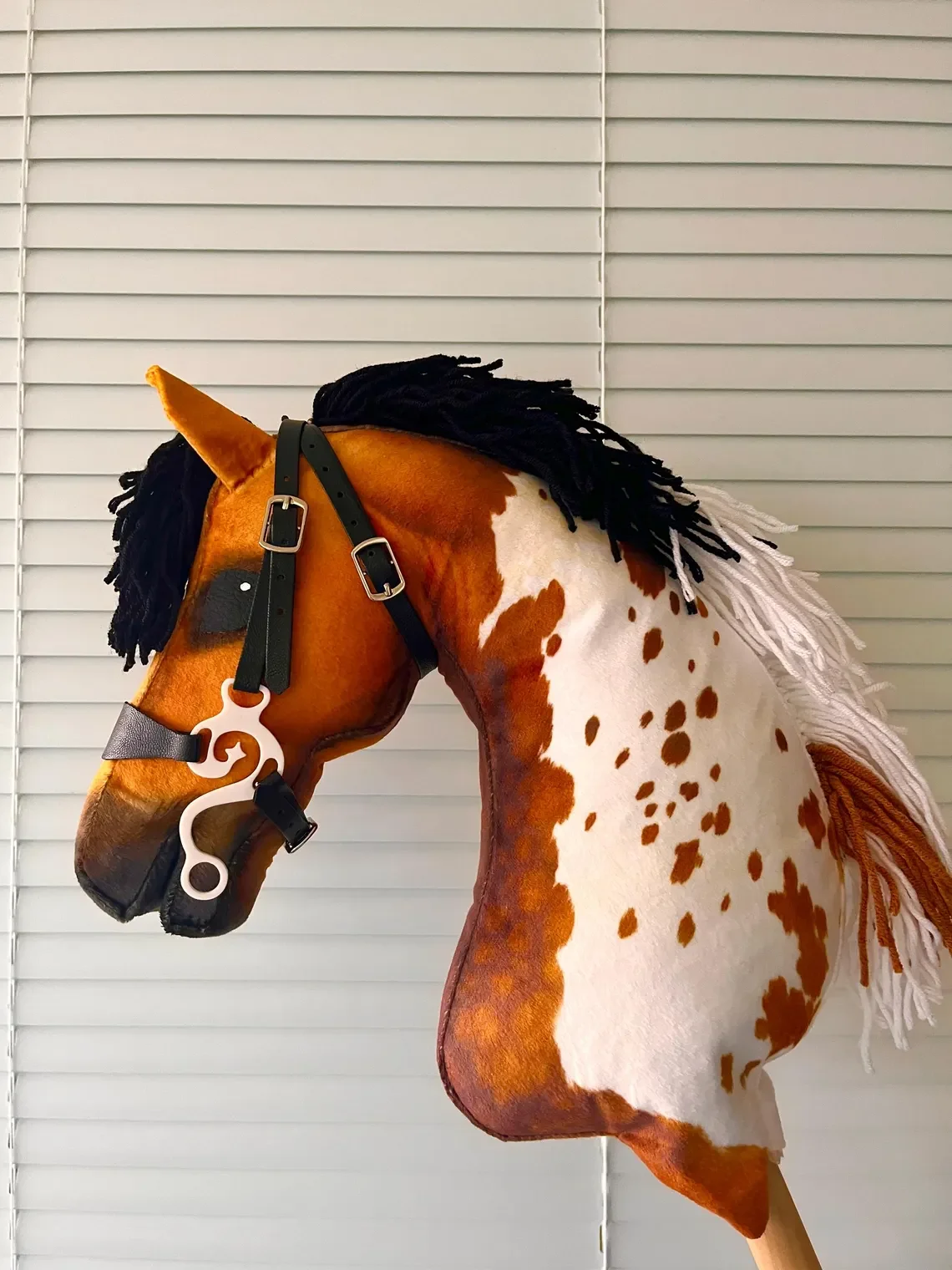 Realistic Hobby horse dapple Brown & white - Christmas gift