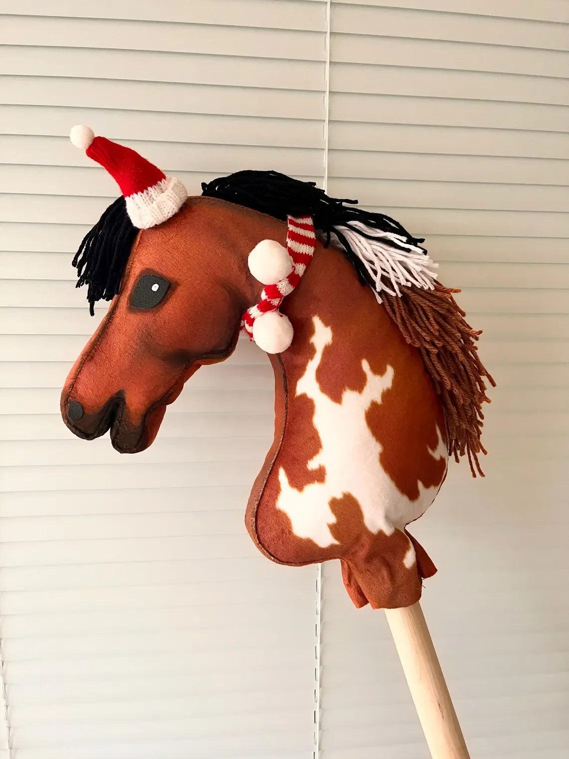 Realistic Hobby horse dapple brown & white - Christmas gift