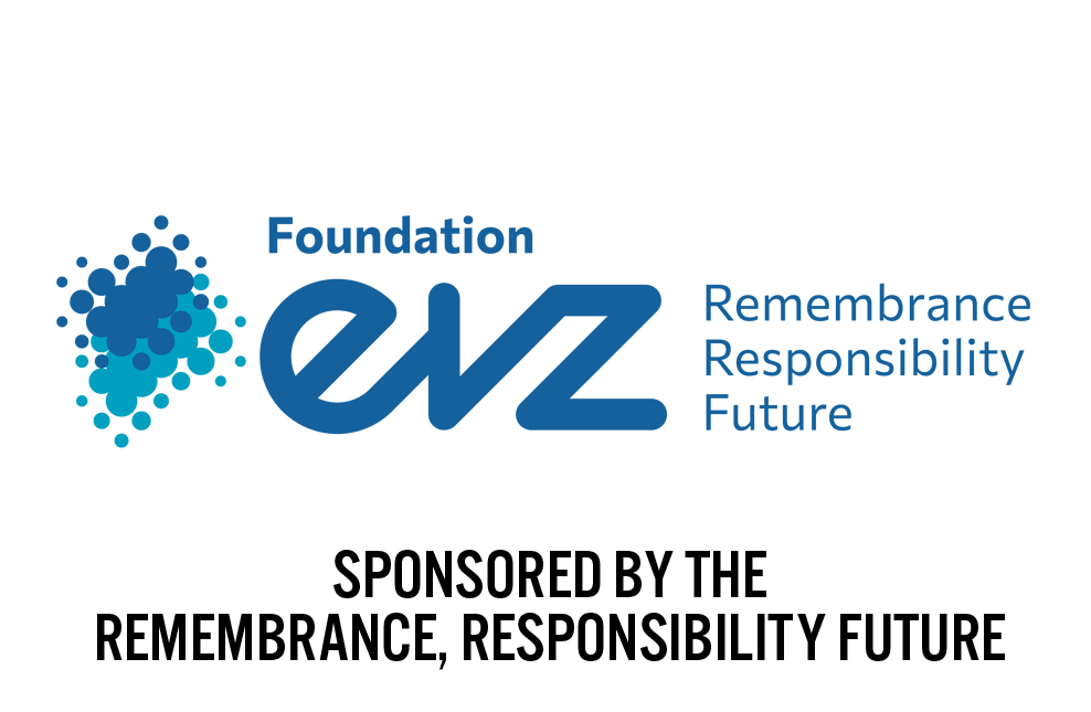 Logo for Foundation AZ featuring blue geometric design, the words 'Foundation AZ' in large letters, and the phrases 'Remembrance, Responsibility, Future' aligned vertically.