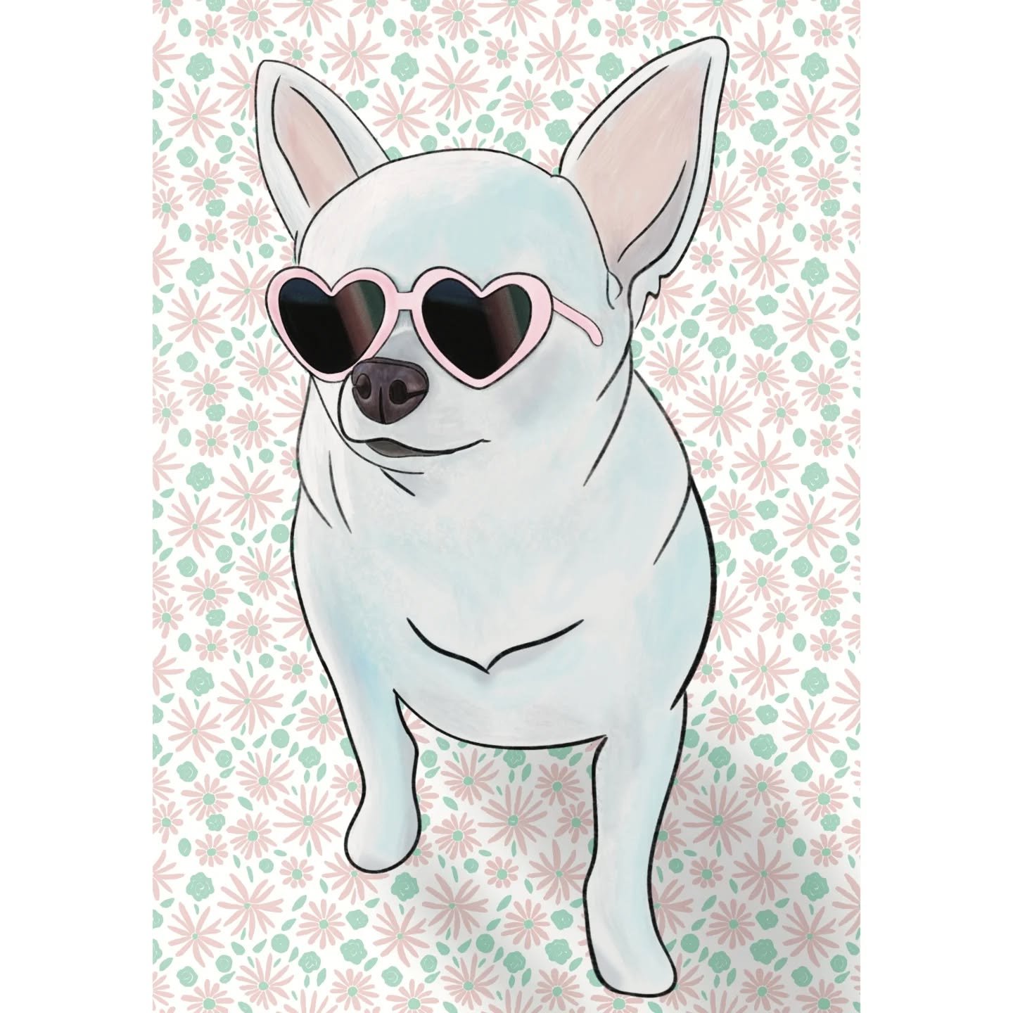 Trying something a bit different with this piece of the sweetest lil potato in existence, as shared by Five Tiny Tails.  #petportrait #petartwork #digitalportraitdrawing #chihuahuaart #chihuahuapower