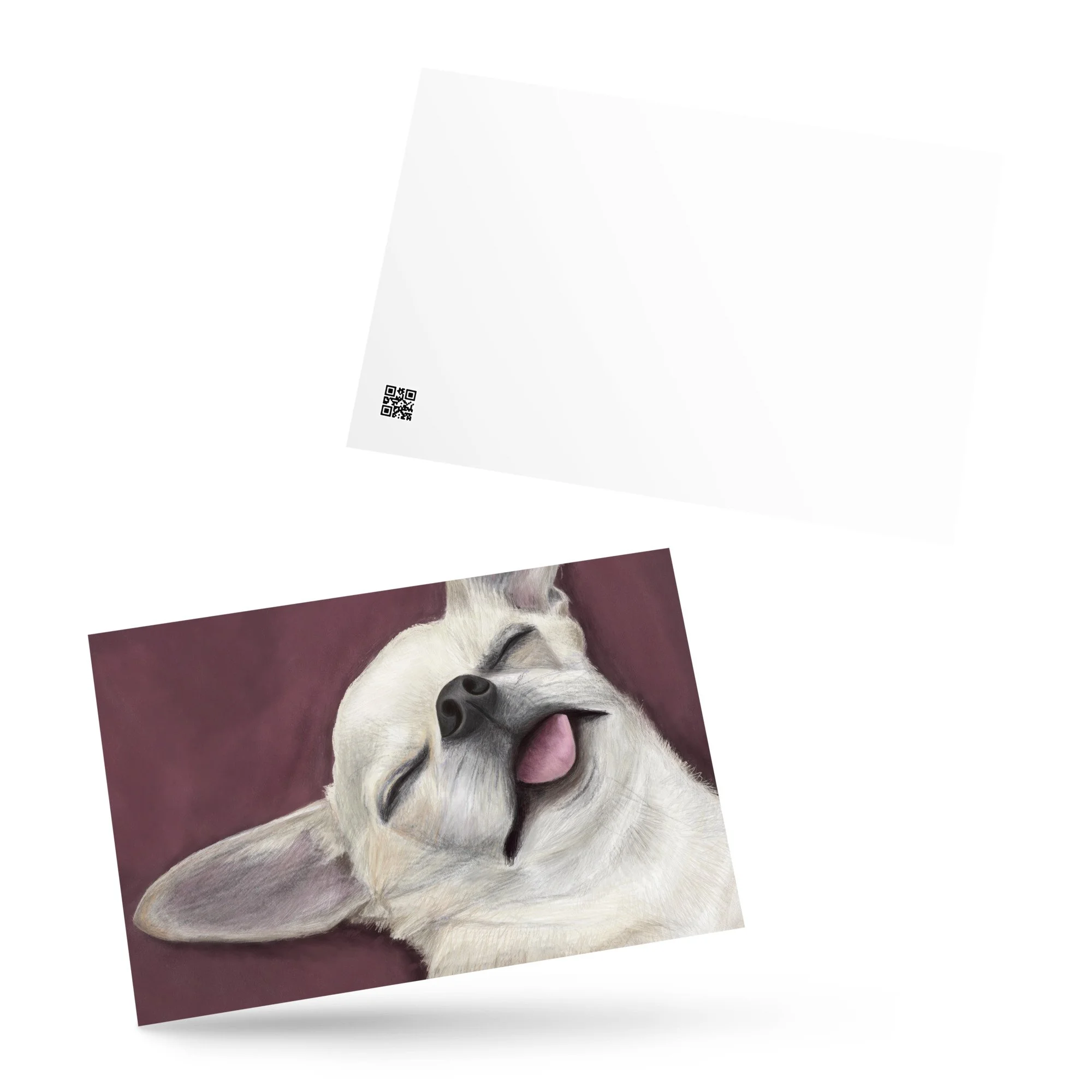 "At Last, Home" Postcard - hand-drawn illustration dog art by Bancroftio Draws