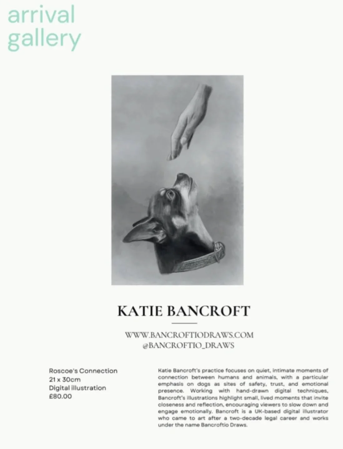 So excited to be included in Arrival Gallery's exhibit on London this weekend with my drawing of @roscothechi inspired by @thelittledog_photographer's phenomenal photograph of the moment. My first ever exhibition! You can get free tickets via @arriva