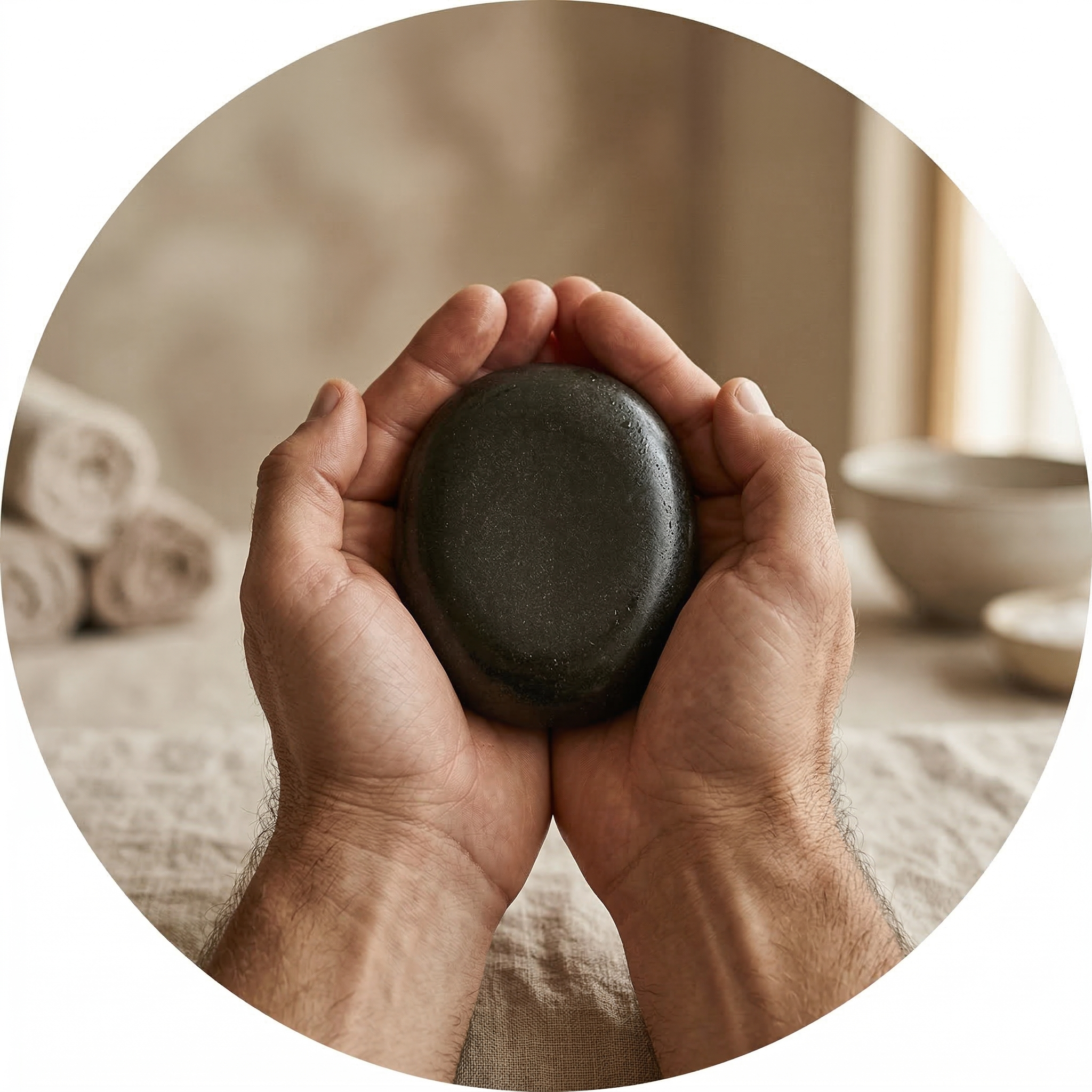 Landscape of a lake with green hills and mountains in the background under a cloudy sky.