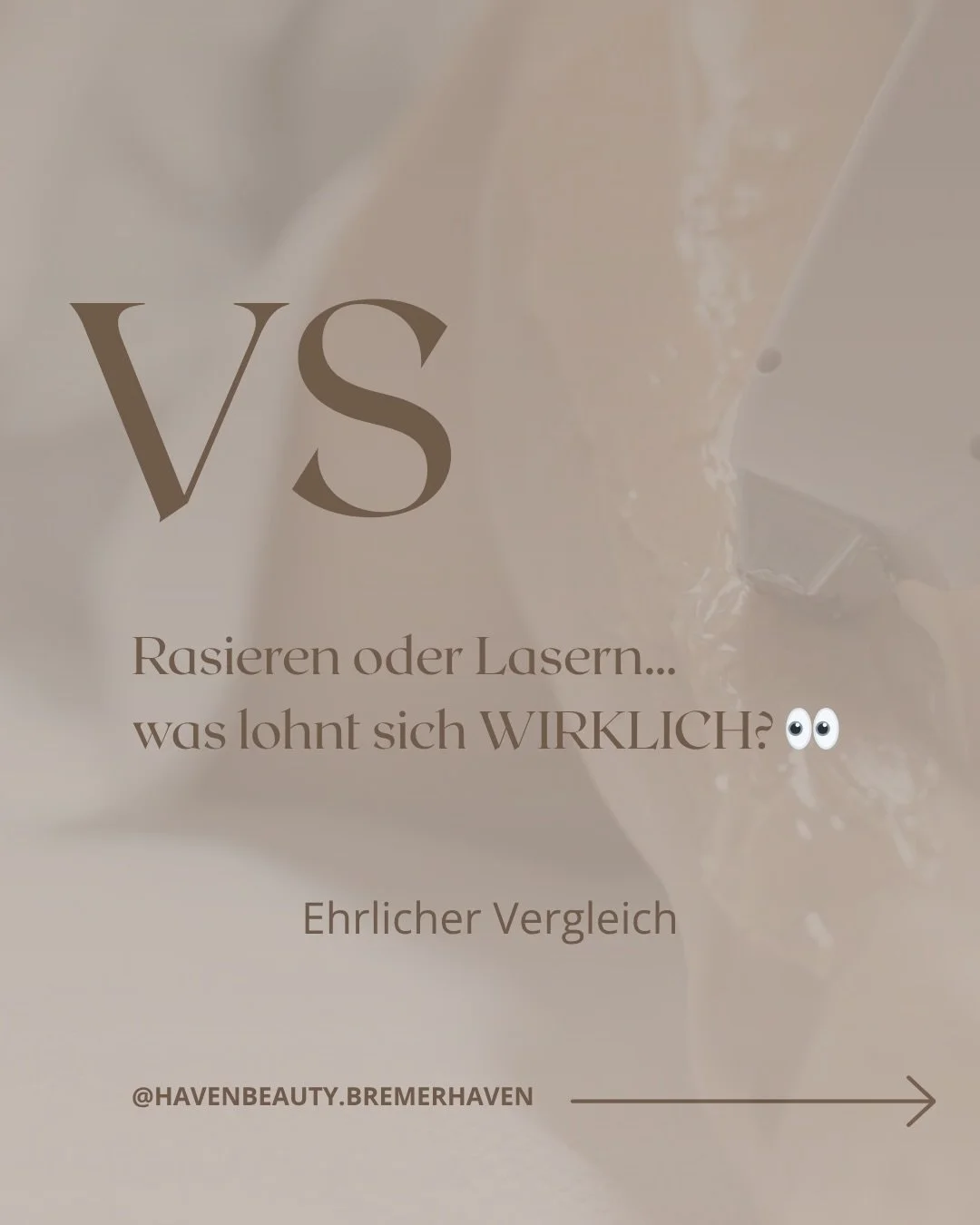 Rasieren, wachsen, epilieren&hellip;
und trotzdem kommen die Haare immer wieder 🙄

Wenn du ehrlich bist:
Wie viel Zeit (und Nerven) hast du damit schon verschwendet?

Dauerhafte Haarentfernung ist keine schnelle L&ouml;sung &ndash;
aber die EINZIGE,