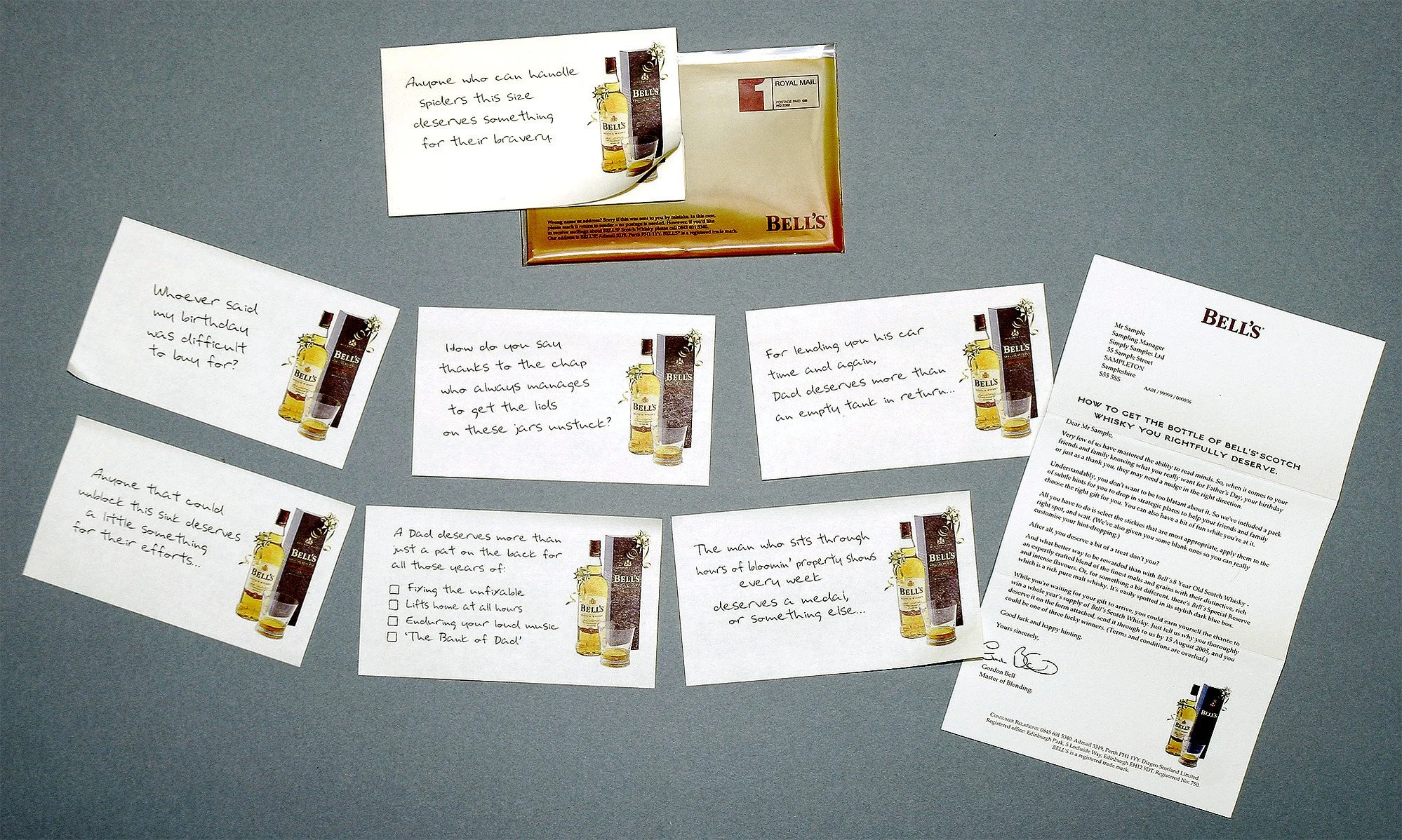 A tricky brief this. Bell's wanted to drive sales for Father's Day, but obviously we couldn't write to the children. So, we had a double sell to do.

First, we had to sell to the dads. Then, they had to put the hard sell on their very own kids.

To g