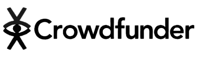 Crowdfunder logo with a stylized eye and dollar sign.