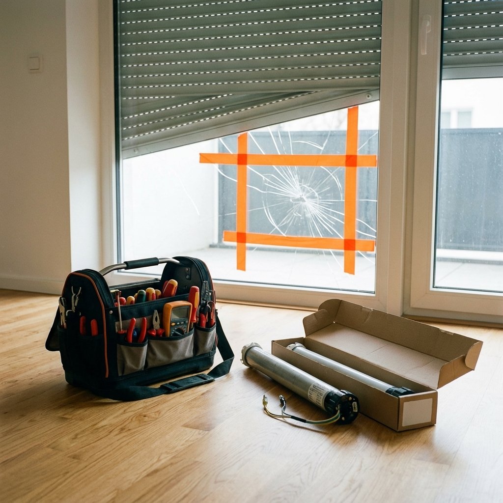 Dépannage urgence vitre cassée et moteur volet roulant bloqué