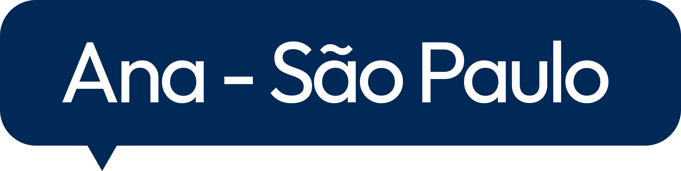 Imagem de um balão de diálogo com o texto 'Ango - São Paulo' escrito nele.