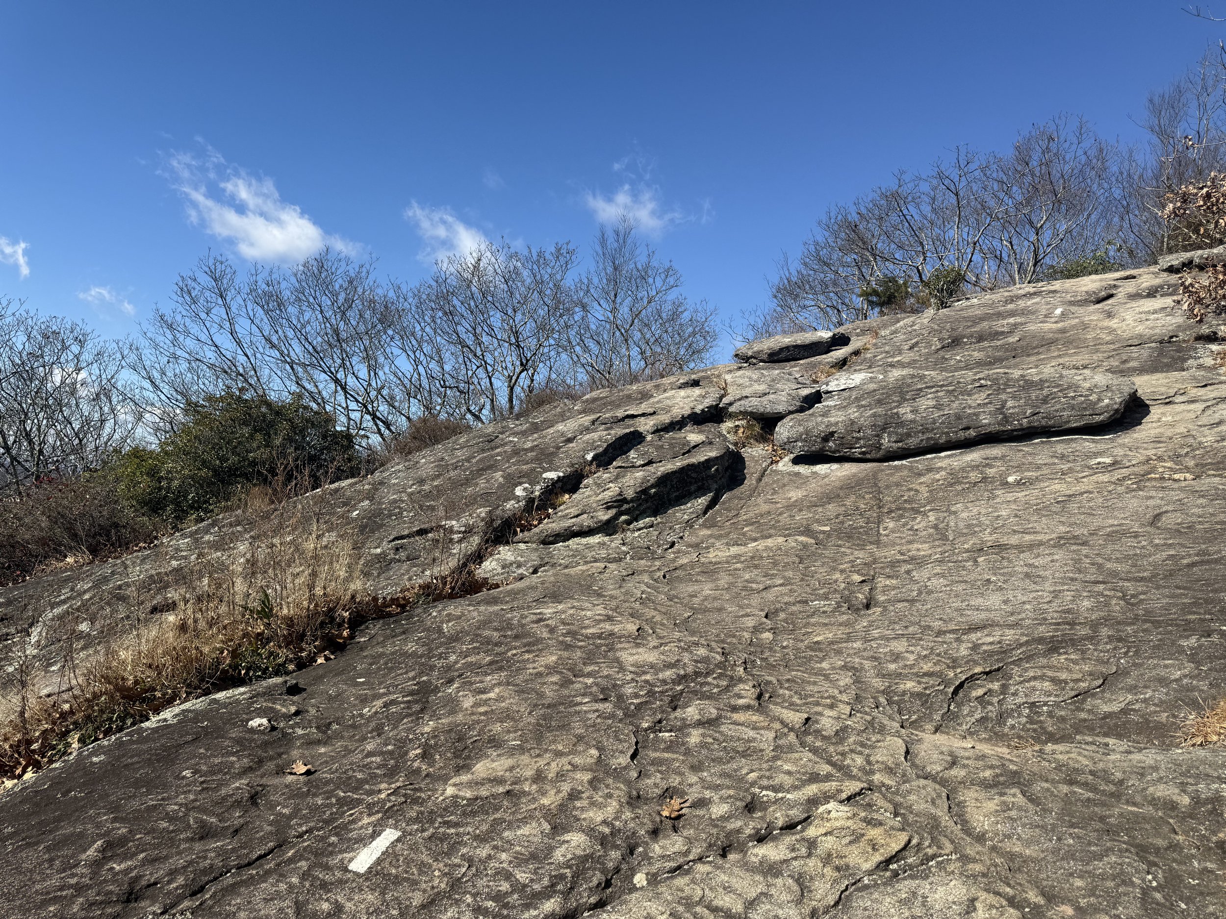 An Appalachian Trail marker on Blood Mountain