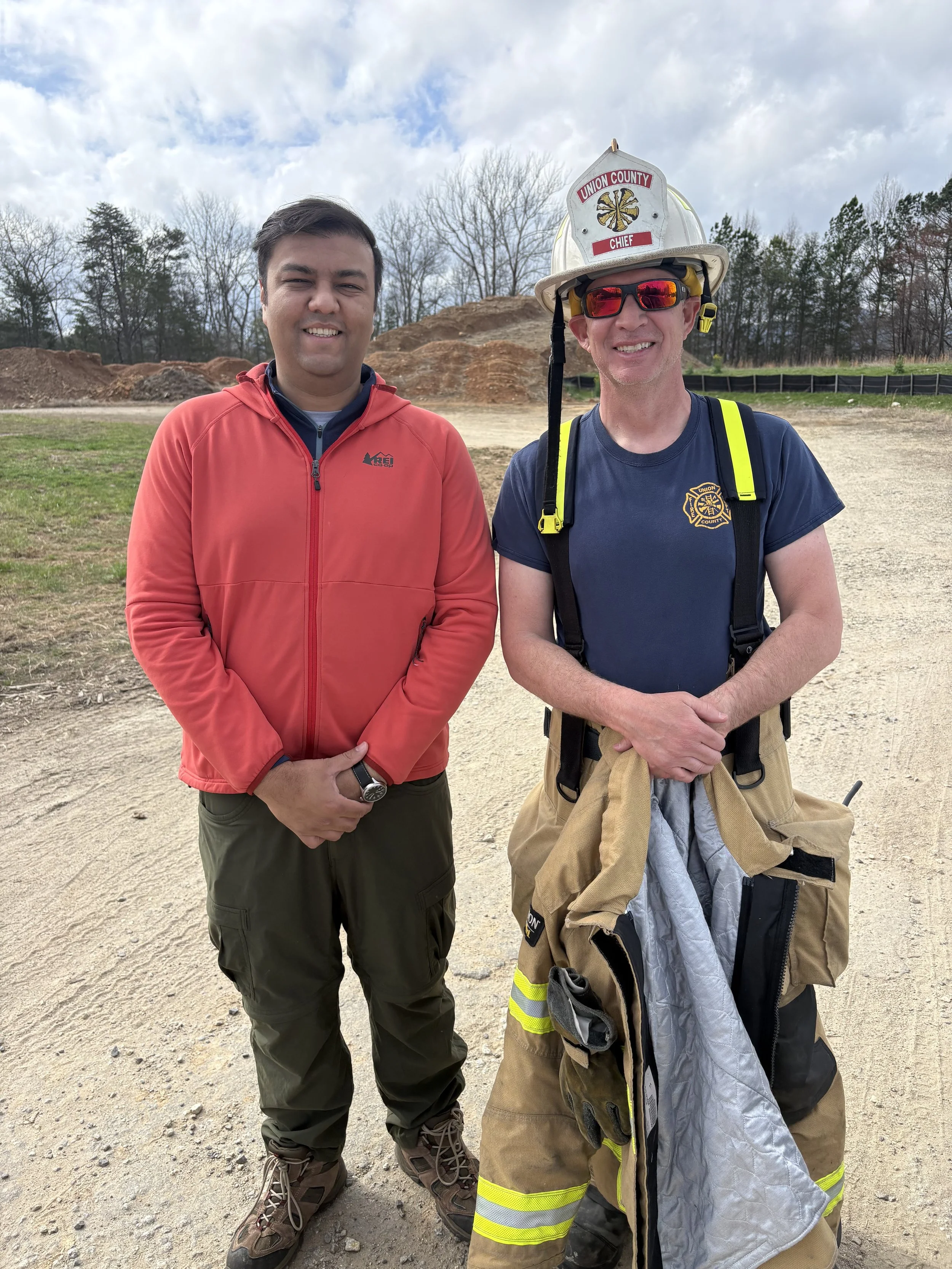 Charles's son-in-law Aditya (Adi) Singh with Union County Chief