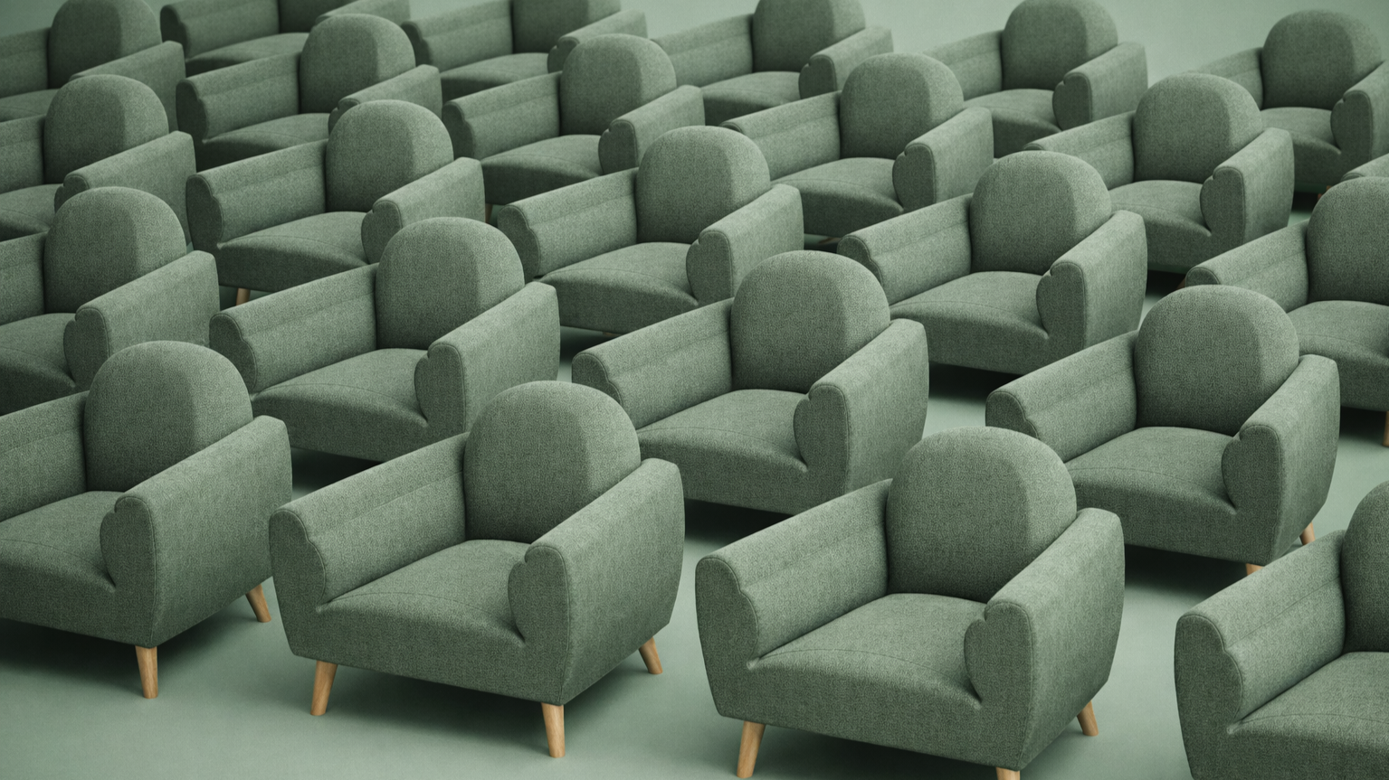 organised rows of armchairs