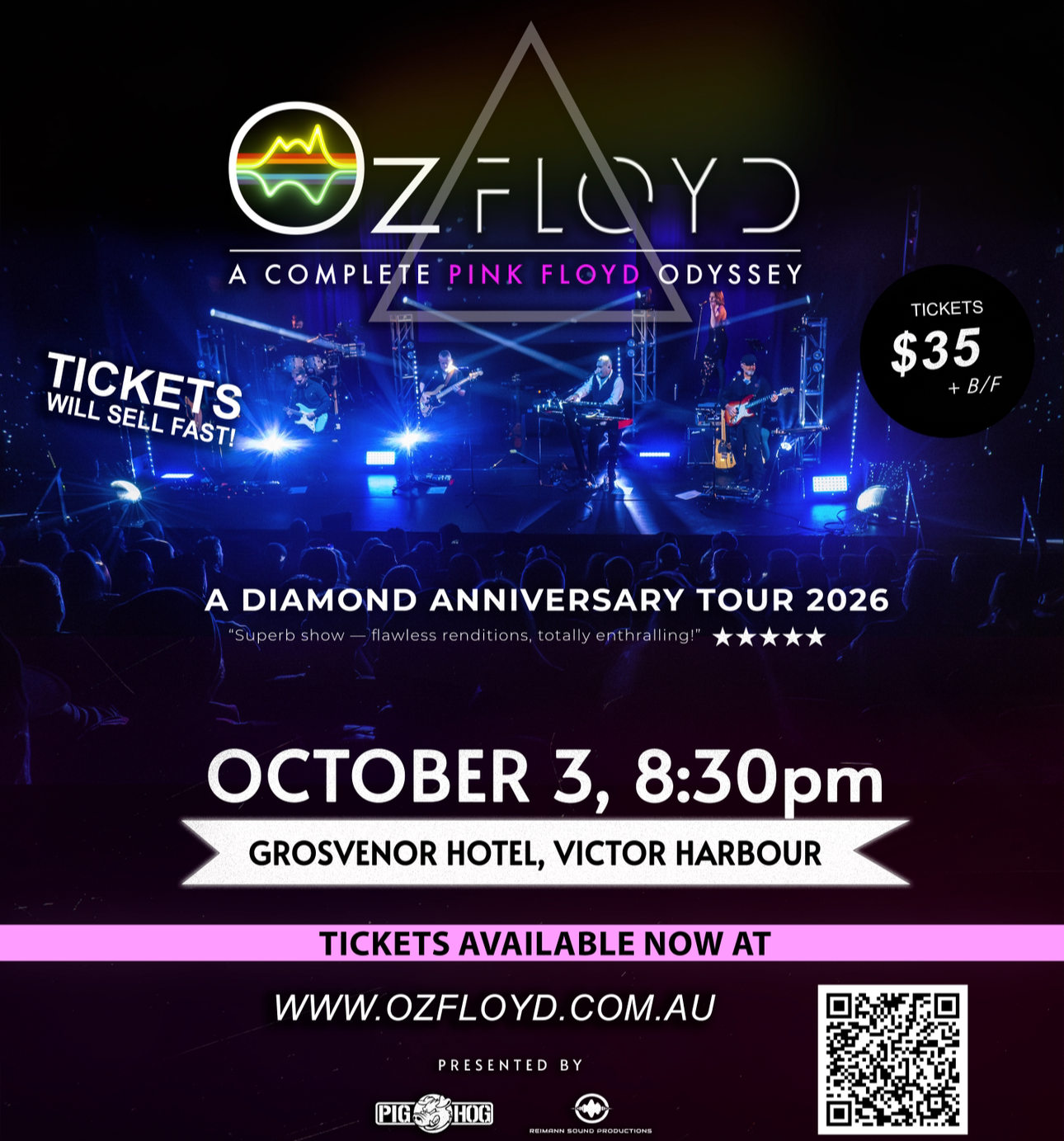OZ FLOYD - LIVE AT THE Grosvenor Hotel, victor harbour - A DIAMOND ANNIVERSARY TOUR