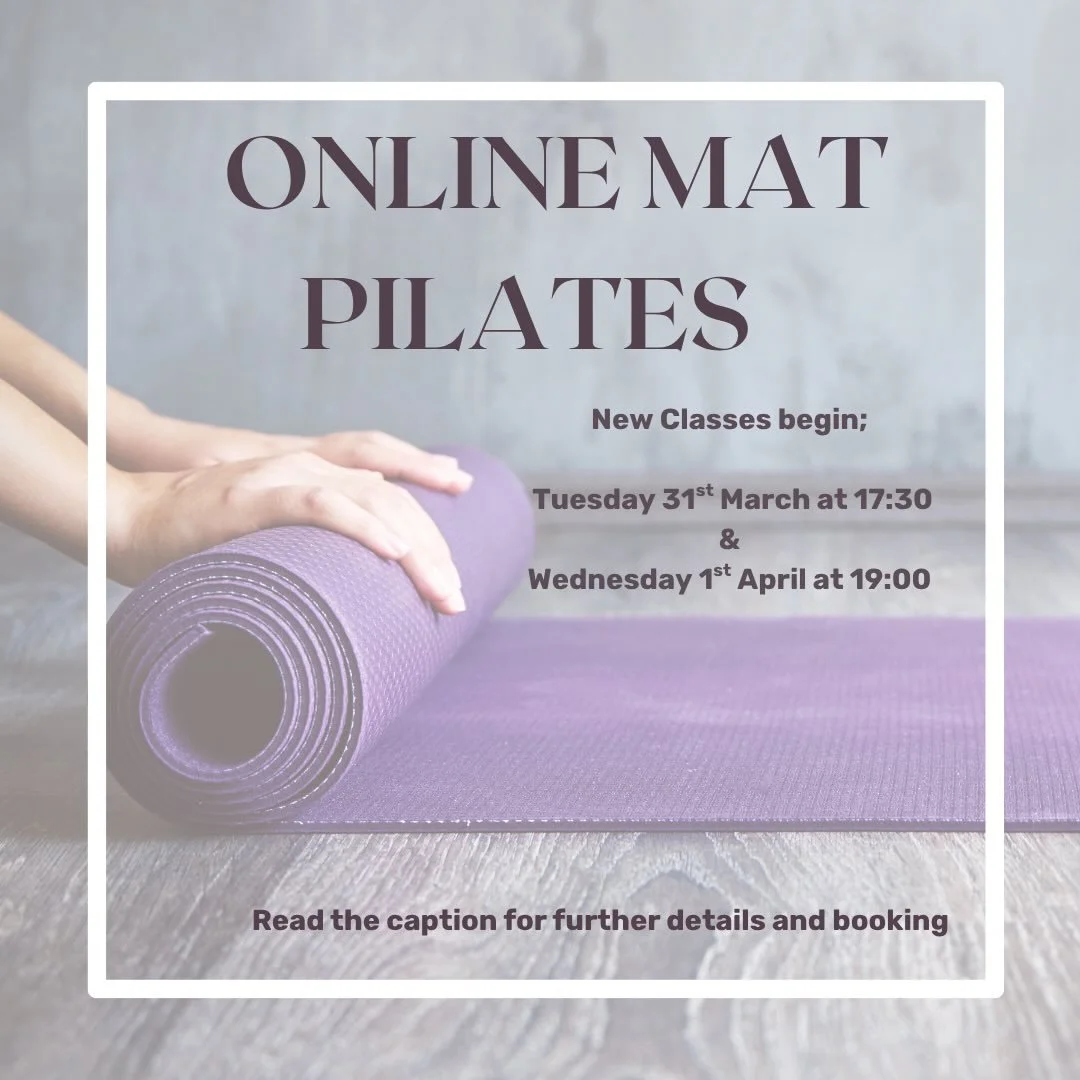 After a number of enquiries over the past few months, I&rsquo;m happy to announce that I&rsquo;ve finally added not one, but 2 online Pilates mat classes to the schedule! 
Online lessons are such a great solution for those of you who are strapped for