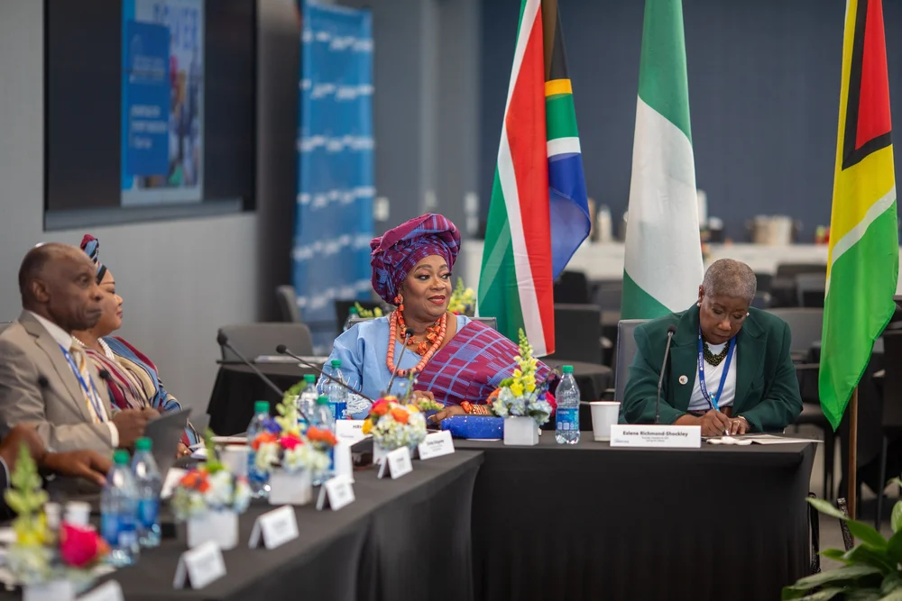 A delegate speaks during a Think Tank session