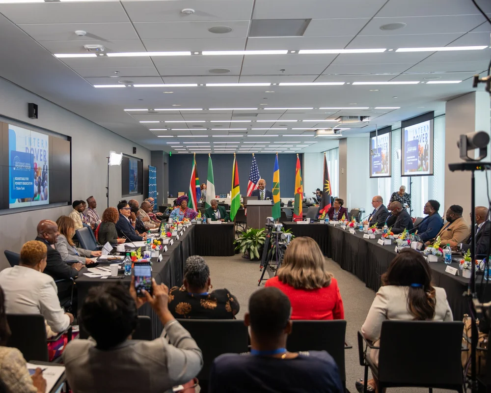 The Think Tank room with delegations seated around a long table