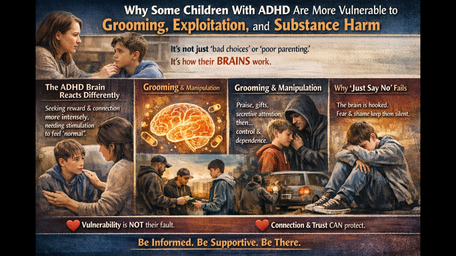 ADHD and Vulnerability: Grooming, County Lines, and the Role of the Brain