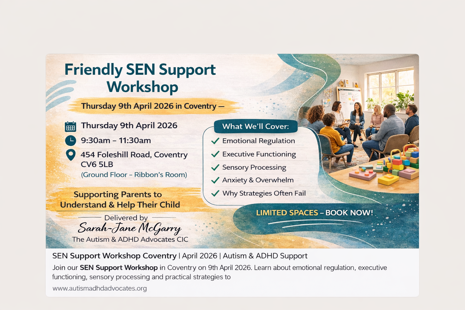 Families For All Family Hub  Coventry -  Thursday 9th April 2026