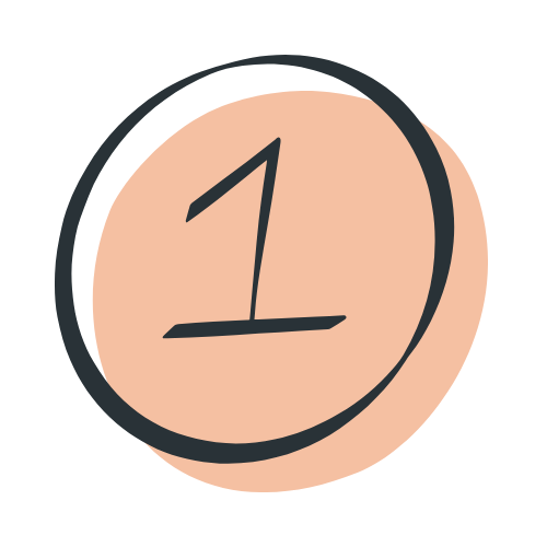 Simple illustration of a coin with the number one on it.