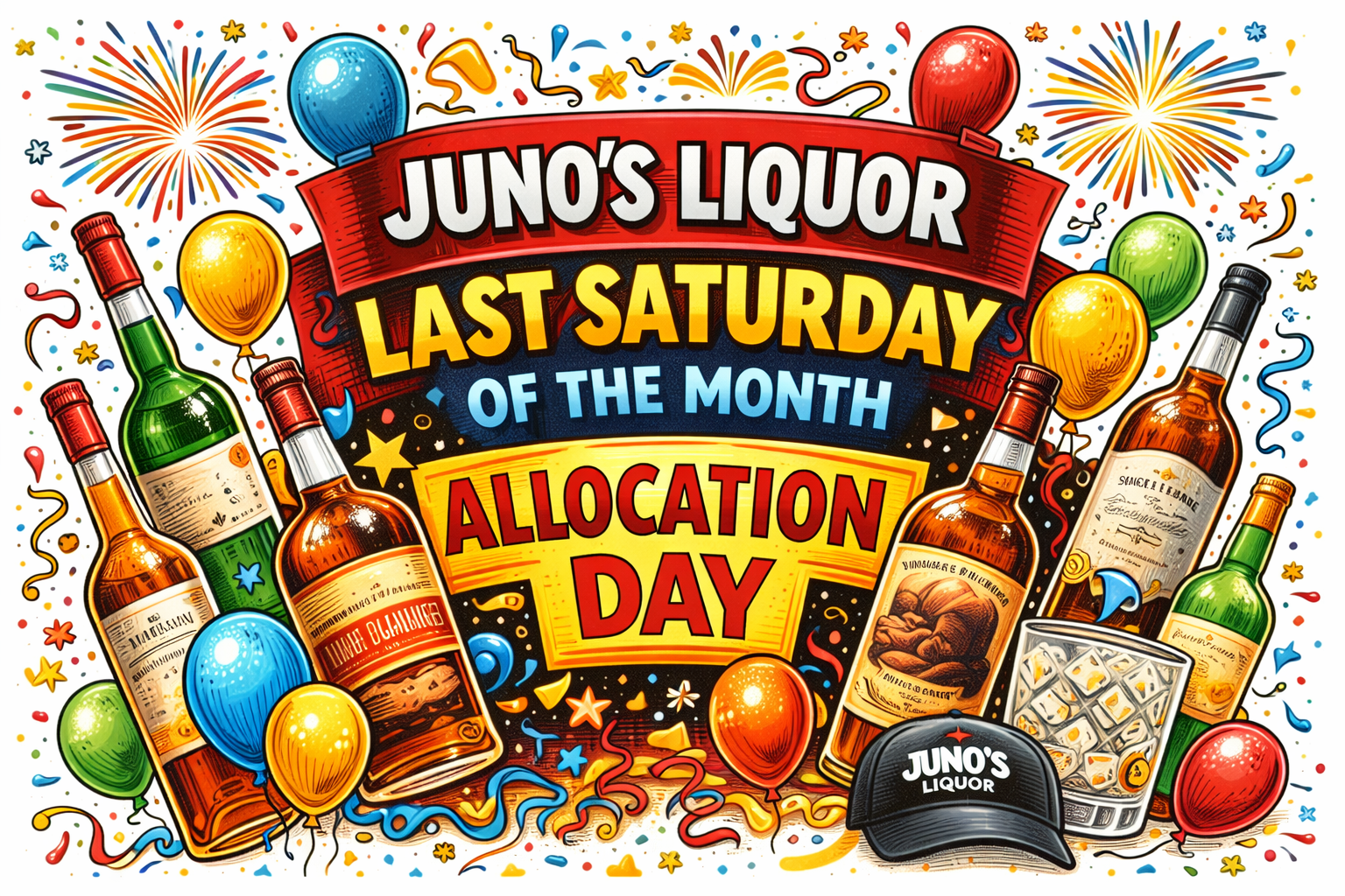 Juno’s Liquor                                                                     Allocation Day this Saturday!!!