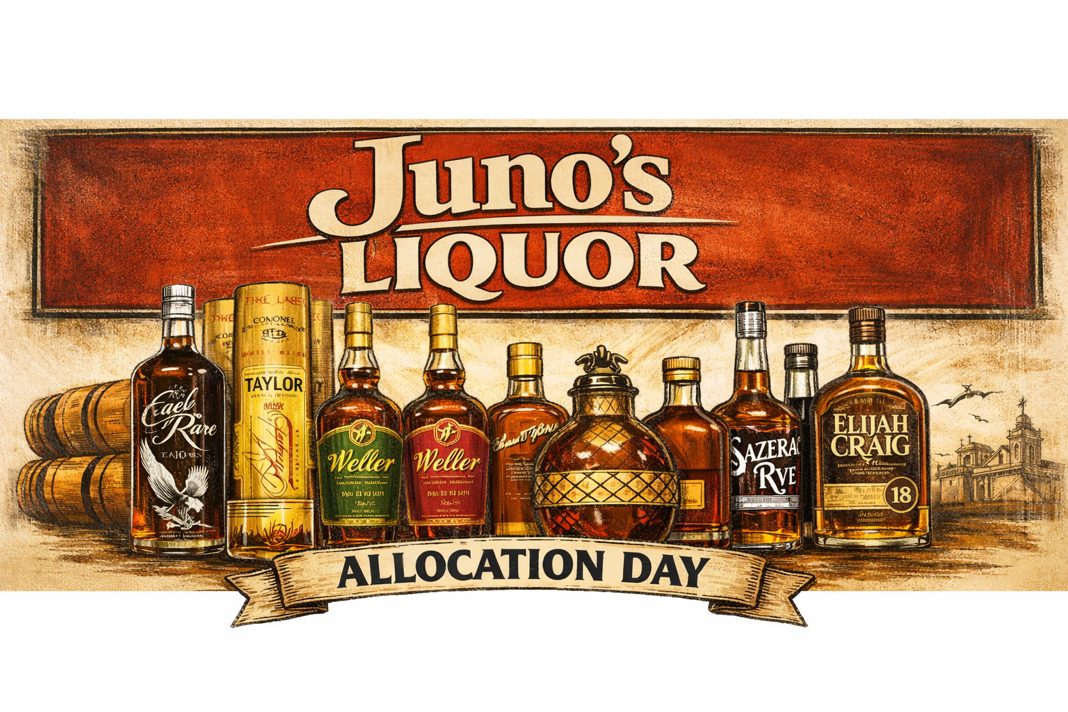 Juno’s Liquor — Allocation Day Across DFW See You Tomorrow!!!