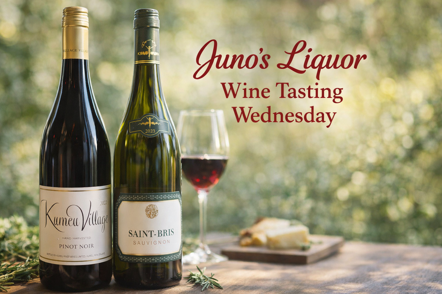Juno’s Liquor Wine Tasting Wednesday - TODAY!!! 