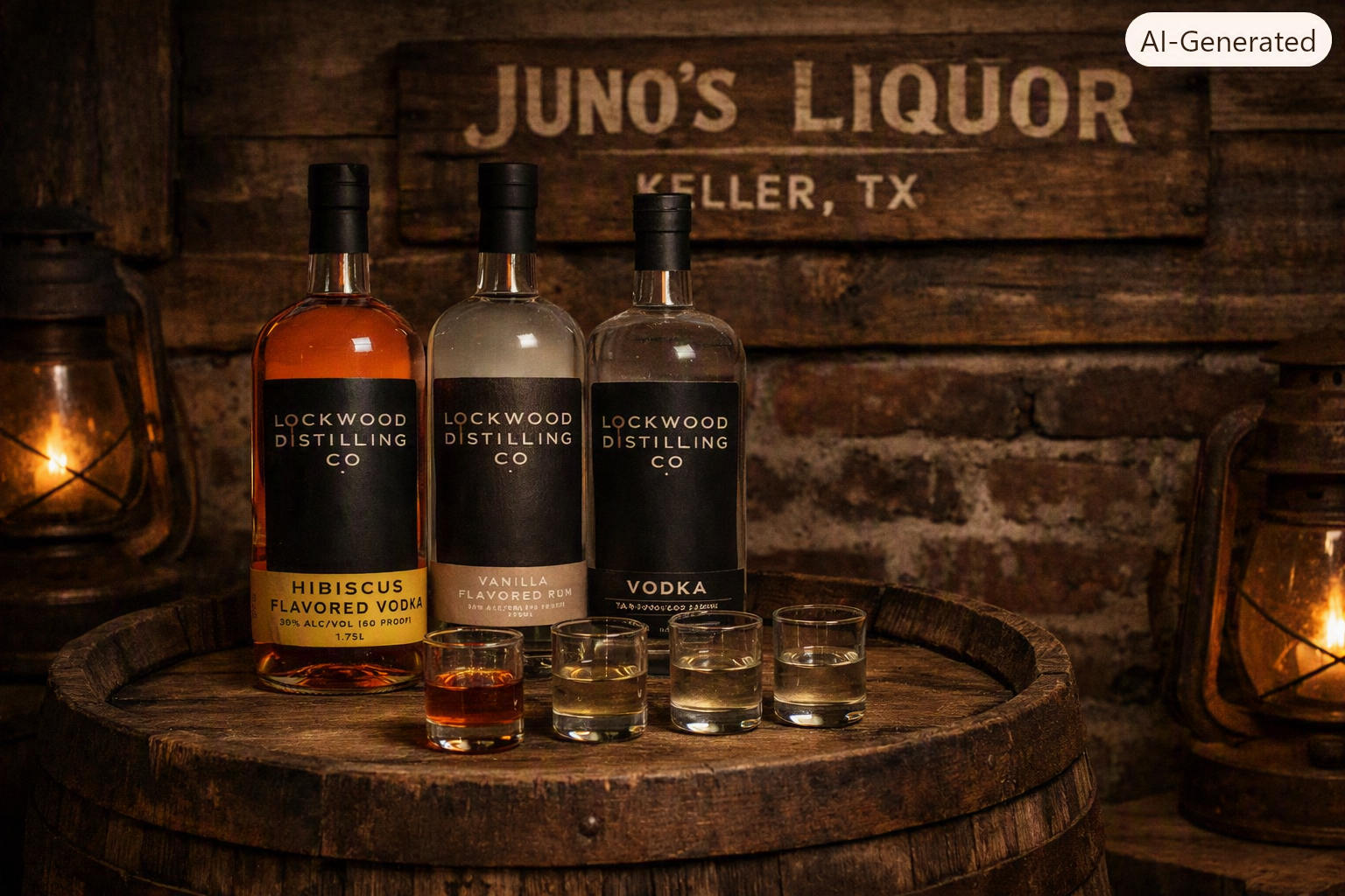 Lockwood Distilling Co. Tasting at Juno’s Liquor – Keller, HAPPENING TODAY until 4pm!!! 