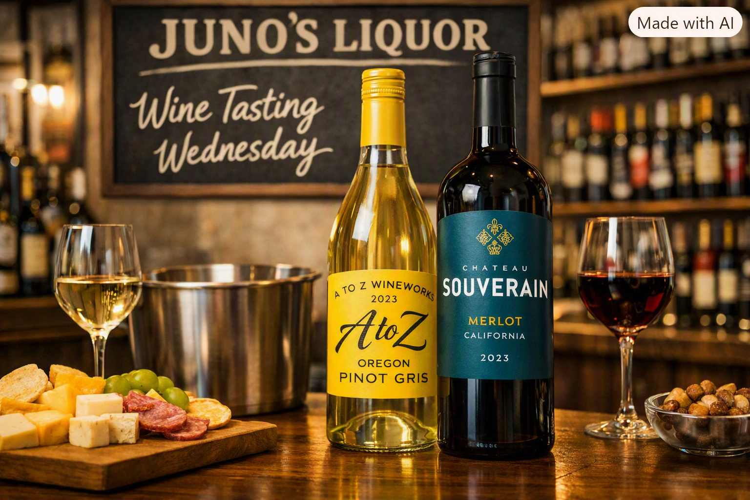 🍷 Wine Tasting Wednesday at Juno’s Liquor Join Us This Evening